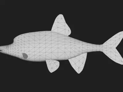 Carp fish Low-poly 3D model