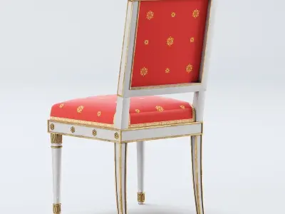 Antique Empire chair XIX 3D model