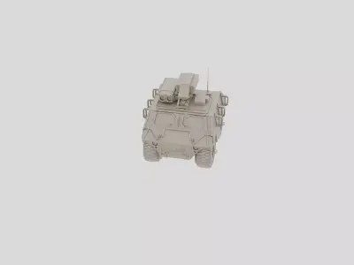 Wheeled Armored Patrol Vehicle for 3D print 3D model