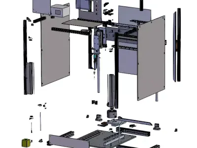Plastic-Sealed Motor Gluing Machine 3D model