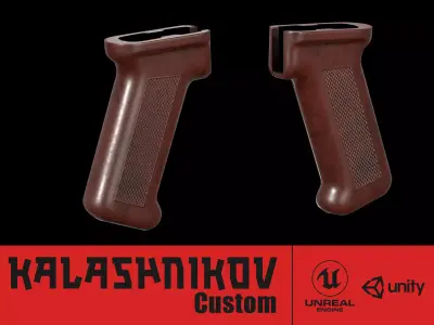 AK - Pistol Grip - AK74 STD Low-poly 3D model