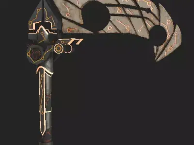 Fantasy Sword Set Low-poly 3D model