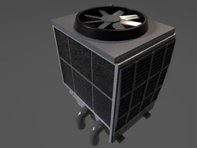 Rooftop Air Conditioner  Low-poly 3D model