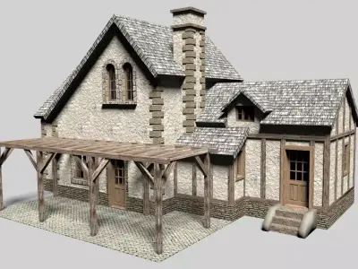 Old cottage house 3D model