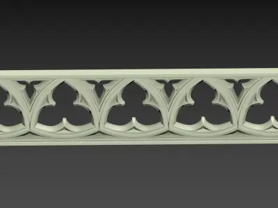 Gothic seamless ornament 06 3D print model