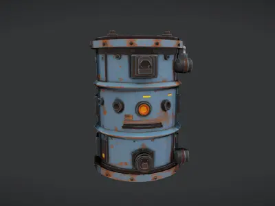 futuristic industrial barrel2 3D model