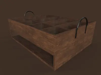 Old Beer Crate Free low-poly 3D model