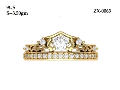 Crown Ring  3D print model purchase