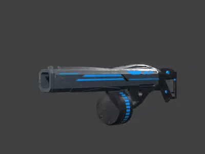 7 GUN SCIFI PACK Free low-poly 3D model