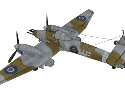 Westland Whirlwind Low-poly 3D model purchase