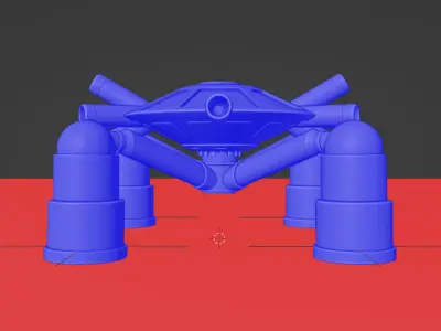 Super Contra Mechanical Spider Boss - Creature from Space 3D model