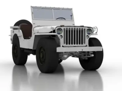 Car 1945 Willys MB Jeep 3D model