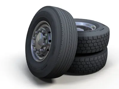 Heavy Truck highpoly wheels 3D model