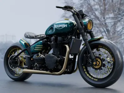 Modern Retro Cafe Racer 3D model