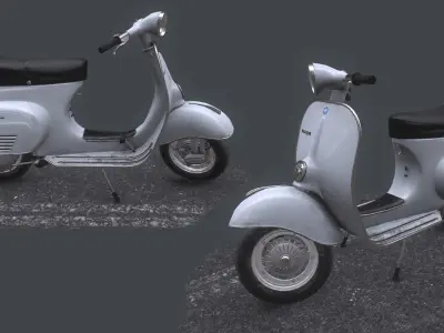 Vespa Primavera  Low-poly 3D model