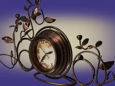 Bronze table clock 3D model