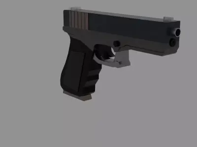 GlockPistol Low-poly 3D model