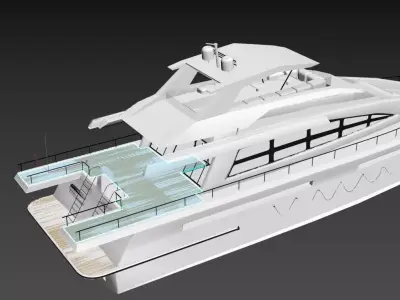 cruise ship 3D model 3D model