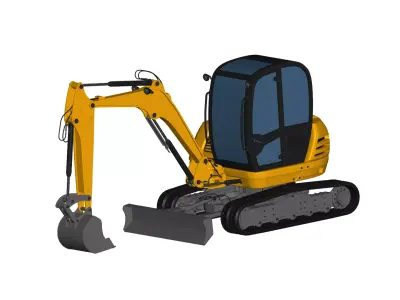 Compact Track Excavator 3D model
