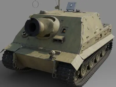 Sturmtiger tank with ammo Free 3D model