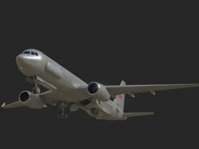 Russian Air Force Tu-214R Reconnaissance aircraft Tu214R Ty214R Low-poly 3D model