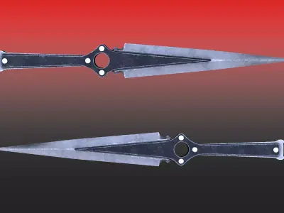 Persona 5 Joker Dagger Low-poly 3D model