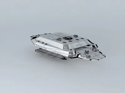 XFT Turtle Space frigate class Free 3D model
