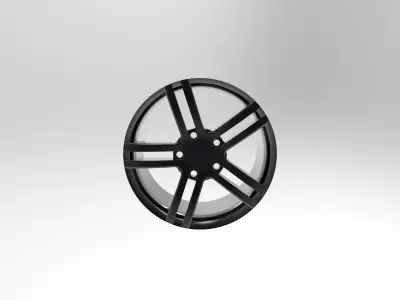 Golf 6 Rims Low-poly 3D model