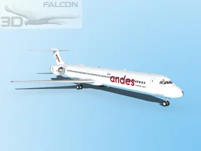Falcon3D MD-80 Andes Lineas Aereas 3D model