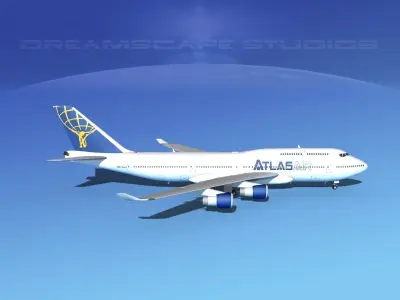 Boeing 747-400 Jumbo Jet Atlas 3D model