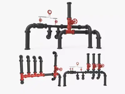 Industrial pipe 3D model purchase