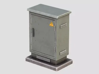 Electrical Box Street Electric Board Low-poly 3D model