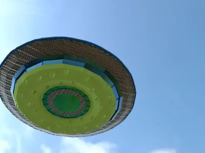 spaceship mesh Free low-poly 3D model