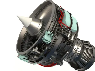 Aircraft engine 3D model from CGTrader