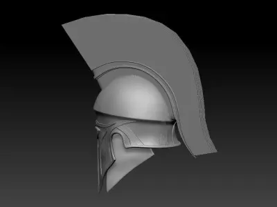 High-poly model  Spartan helm 3D model