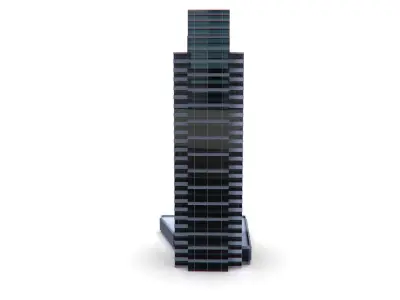 Hotel Building Low-poly 3D model