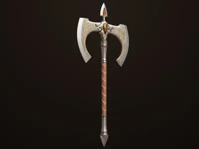 Battle Axe12 All PBR Unity UE Textures Included Low-poly 3D model