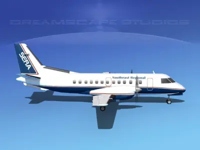 SAAB SF340 Southeast Regional 3D model