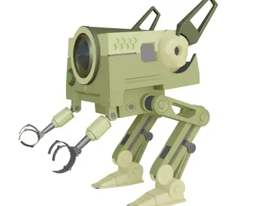 Industrial Robot Revolution Changing the Future game ready file Low-poly 3D model