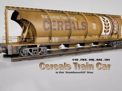 Cereals Train Wagon 3D model