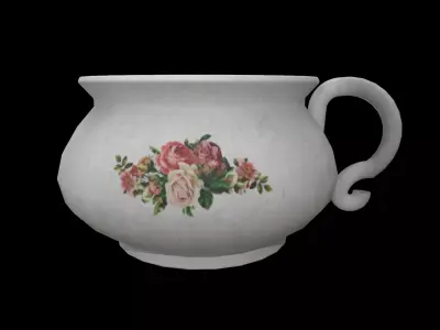 Old Vintage Chamber Pot Low-poly 3D model