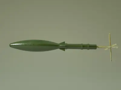 RPG Rocket Low-poly 3D model