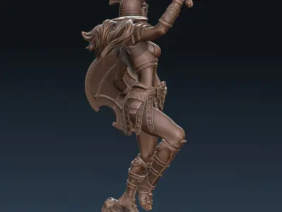 Amazon Warrior PRE-SUPPORTED 3D print model