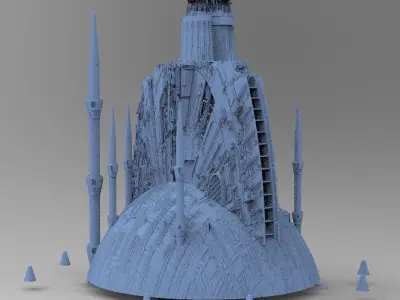 Alien Prometheus temples 8  3D model