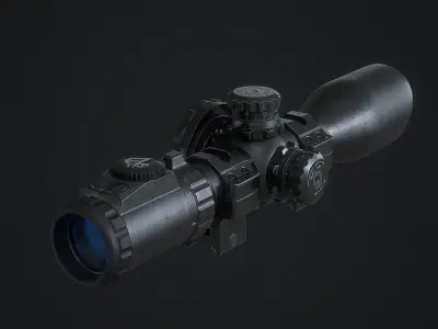 Sniper Scope UTG Accushot EZ-Tap Low-poly 3D model