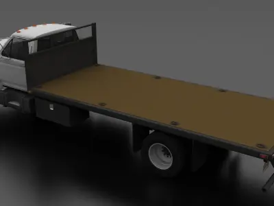  F-Series F-700 Flatbed Truck 1995 Low-poly 3D model