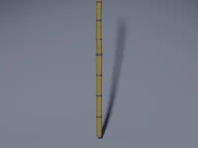 Bamboo runcing - wooden spear model Low-poly 3D model