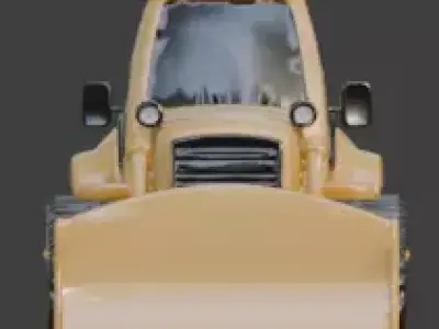 Industrial Heavy Bulldozer 3D Model Low-poly 3D model purchase