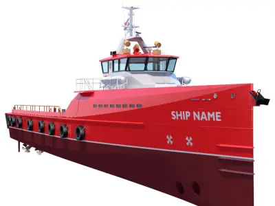 Fast Crew Supplier Vessel 3D model