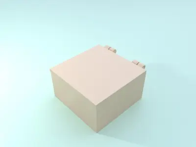 Printable box with hinges - one part only 3D print model